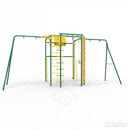 Уличный детский комплекс Атлет-Т с двумя качелями