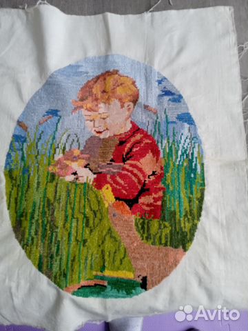 Вышивка на ткани 50е