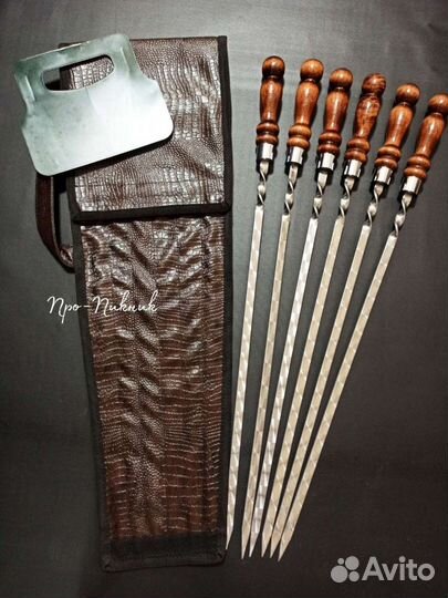 Шампура в чехле из иск. кожи 