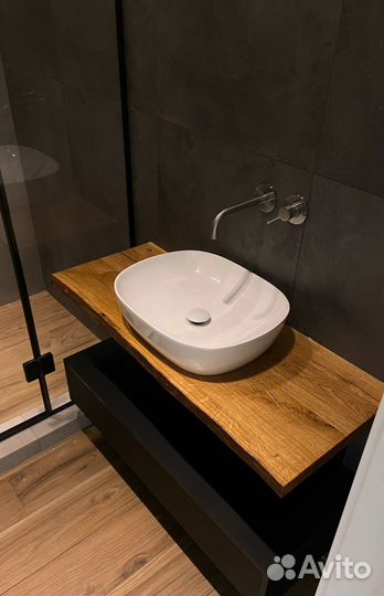 Деревянные столешницы для раковин и ванных комнат