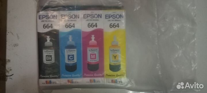 Оригинальные четырехцветные чернила серии epson