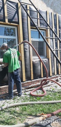 Эковатой утеплим/чердаки/полы/мансарды