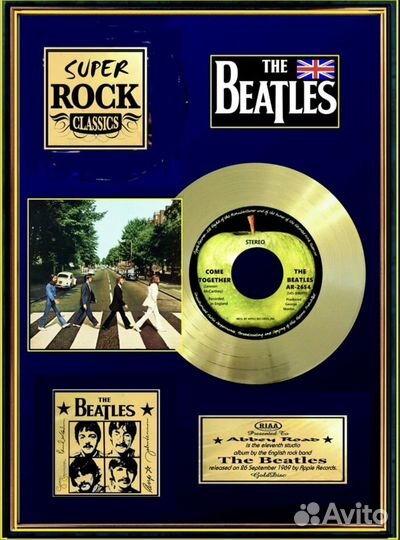 Сувенирный золотой сингл, золотой винил диски