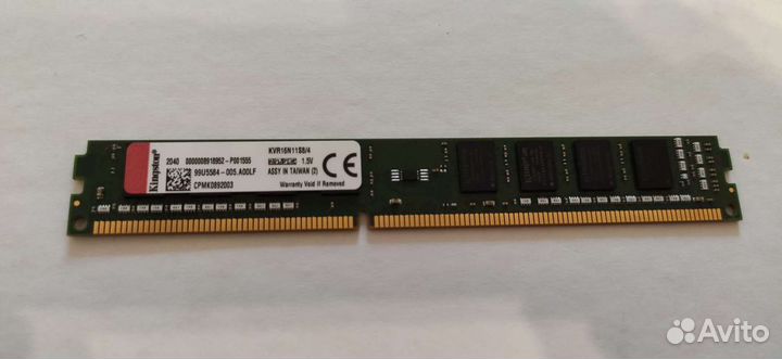 Оперативная память ddr3 4 gb kingston kvr16n11s8/4