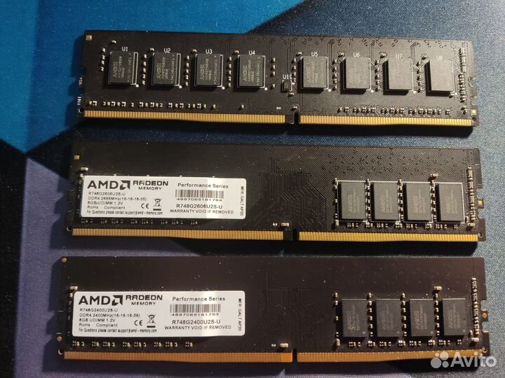 Оперативная память AMD ddr4 8gb