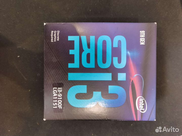Процессор intel core i3 9100f