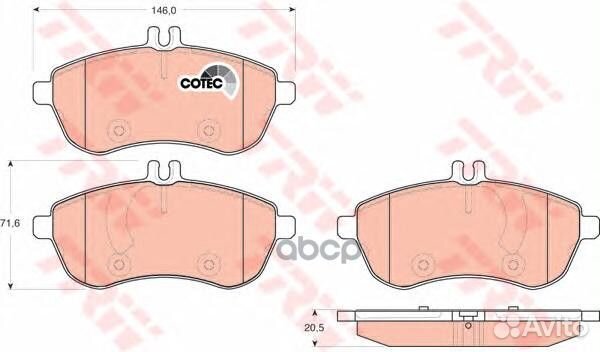 Колодки тормозные дисковые передн beijing benz