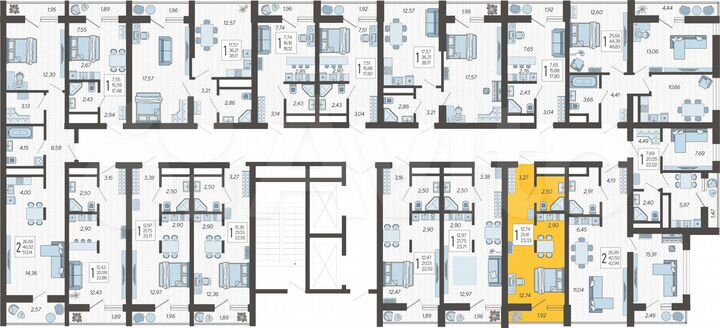 Квартира-студия, 23,3 м², 16/19 эт.