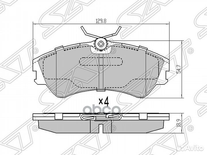 Колодки тормозные перед VW transporter IV 90-03
