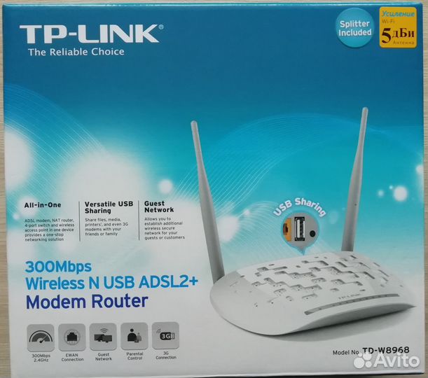 Модем adsl TP-Link TD-W8968