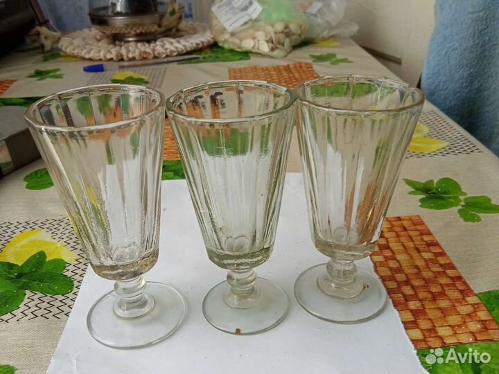 Граненые рюмки СССР, гранёные стаканы