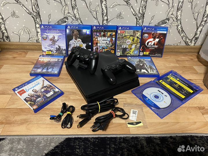 Sony playstation 4 slim 1tb + 10 игр