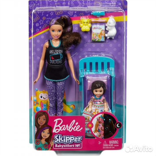 Кукла барби скипер время сна.новая
