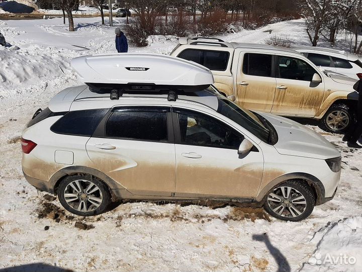 Автобокс для Лада Веста, Broomer 430, Белый глянец