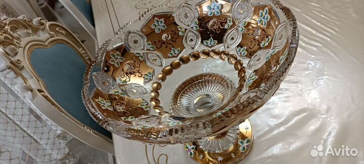 Ваза для фруктов Богемия Чехия