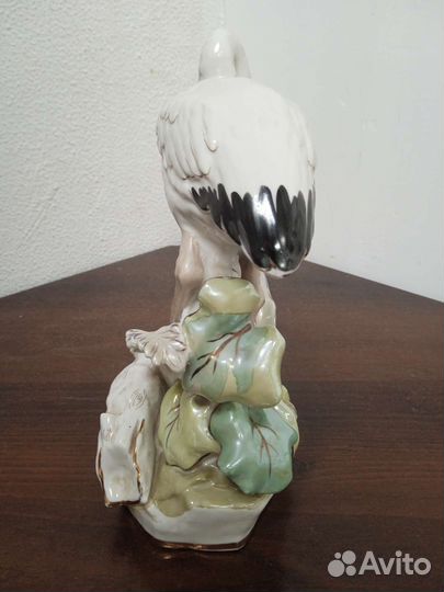 Статуэтка Цапля(Аист) Дулево 1960-80гг фарфор