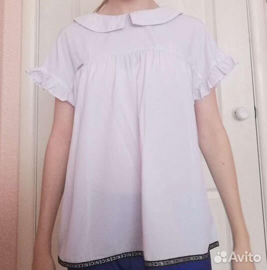 Блузка школьная белая 146