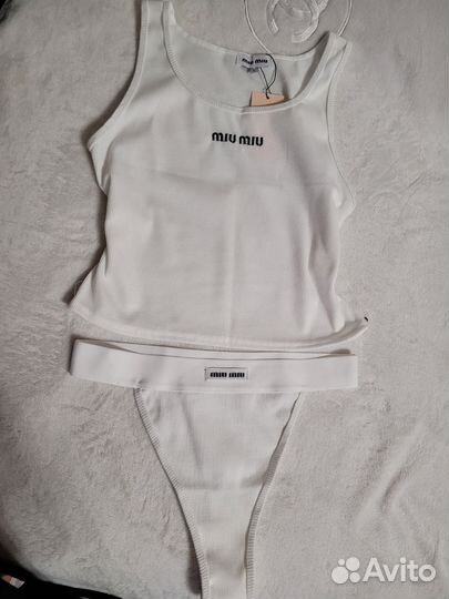 Комплект трусы и майка женские miu