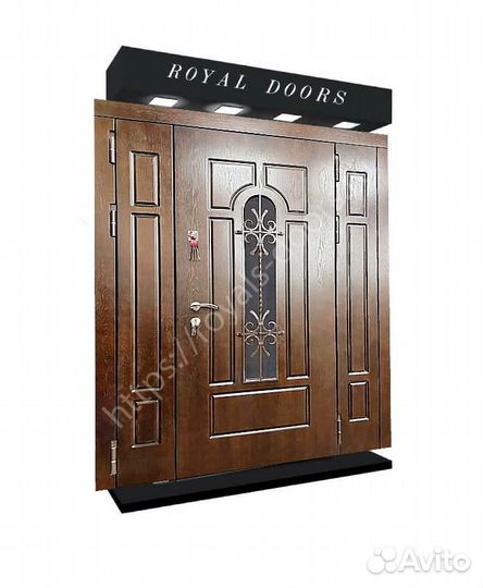 Входная металлическая дверь с ковкой