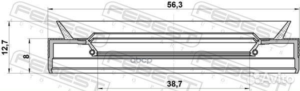 Сальник привода 95PES40560813C Febest