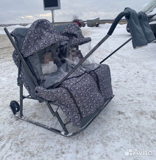 Санки-коляска для двойни