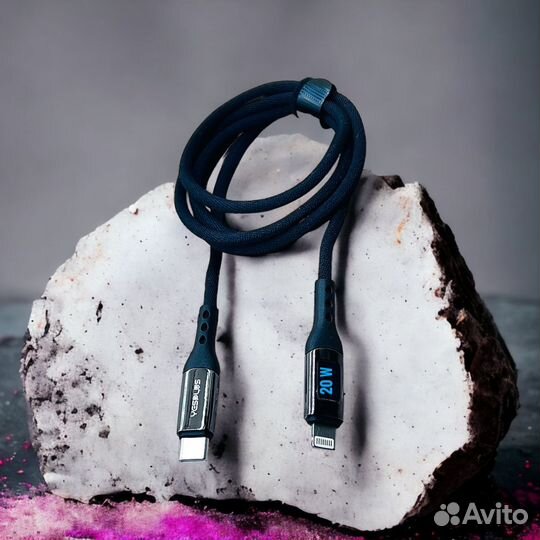 Кабель yesplus YS-832 type-C-lightning 20W BK