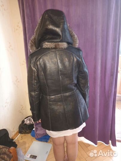 Дубленка натуральная кожа,цигейка,мех писец