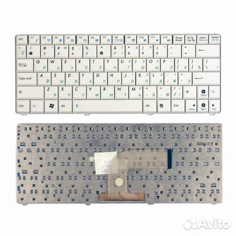 Клавиатура для ноутбука Asus Eee PC 1101, N10 бела