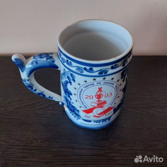 Кружка пивная Гжель, авторская