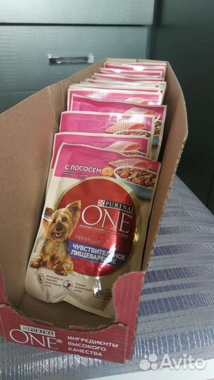 Purina ONE (Пауч) для собак мелких пород с лососем