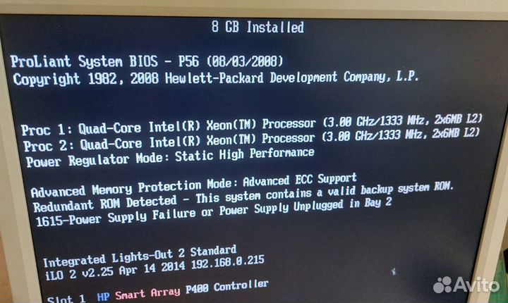 Сервер HP Proliant DL380 G5
