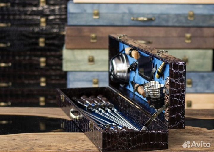 Набор шампуров в чемодане №4/XXL