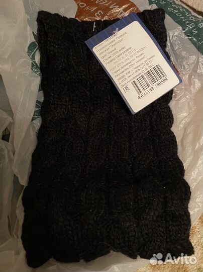 Повязка женская черная вязаная