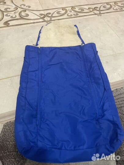 Зимний конверт в коляску на овчине натуральная