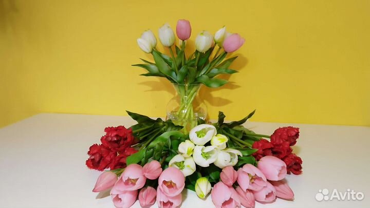 Тюльпаны цветы искусственные подарок