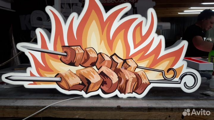 Рекламная вывеска Шашлык