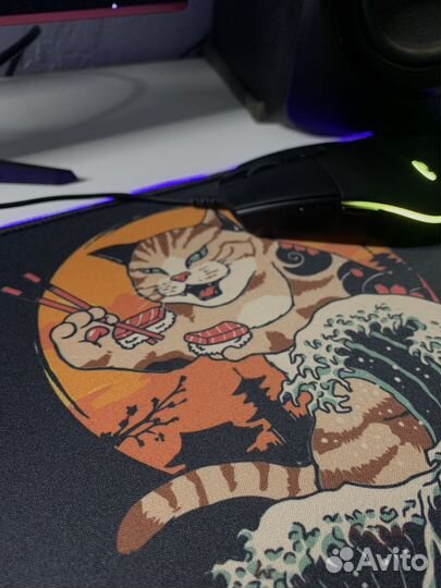 Новый Игровой Коврик для мыши Japan Cat