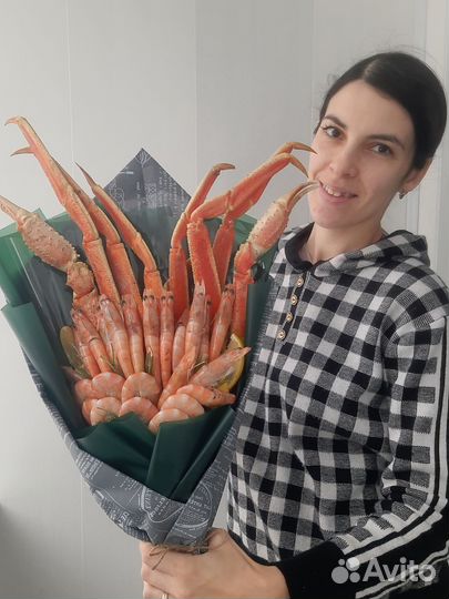 Съедобные букеты из раков и морепродуктов