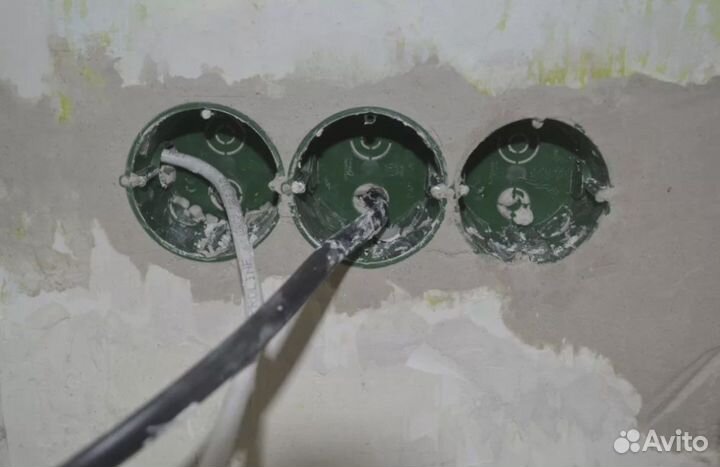 Перенос розеток, бурение подрозетников