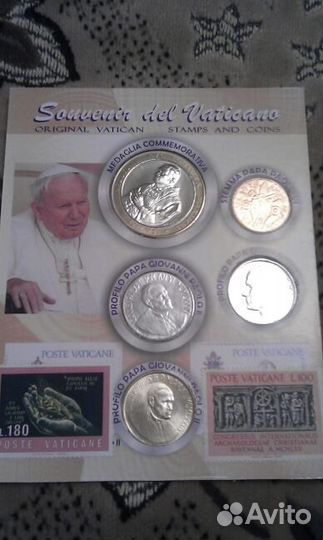 Набор монет Ватикана. Лиры
