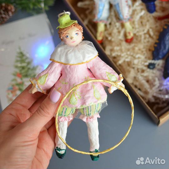 Елочные игрушки из ваты