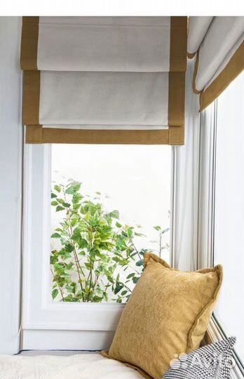 Римские шторы с кантом