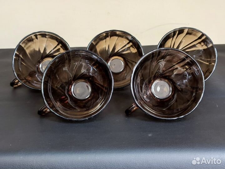 Чашка кофейная дымчатое стекло Vereco France 5 шт