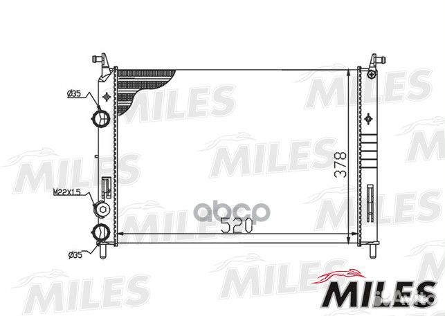 Acrm130 Радиатор fiat albea 1.2-1.6 03- acrm130