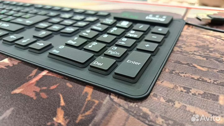 Гибкая Клавиатура проводная 104 клавиши