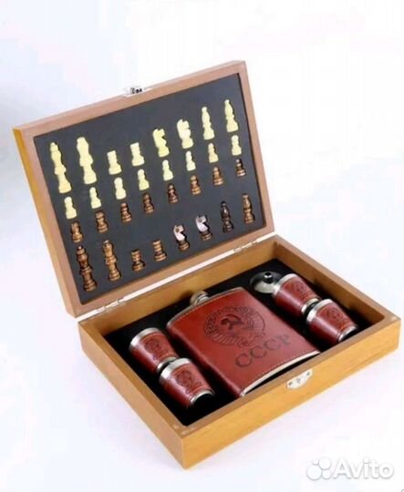 Подарочный набор Шахматы, Фляга, Стопки/ ссср, Рос