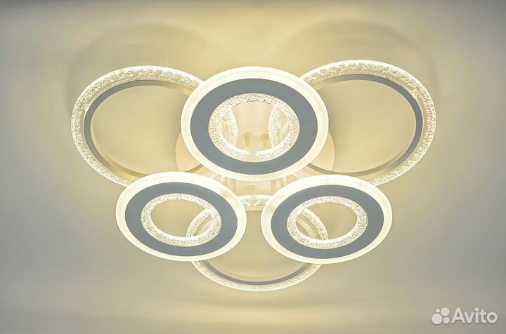 Светодиодная люстра 198W с пду 2 года гарантия