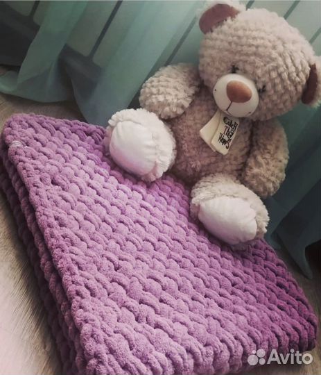 Плед детский плюшевый