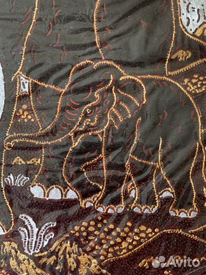 Картина натуральная кожа Таиланд