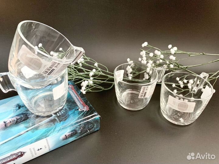 Новый набор чашек IKEA 230мл 4 шт